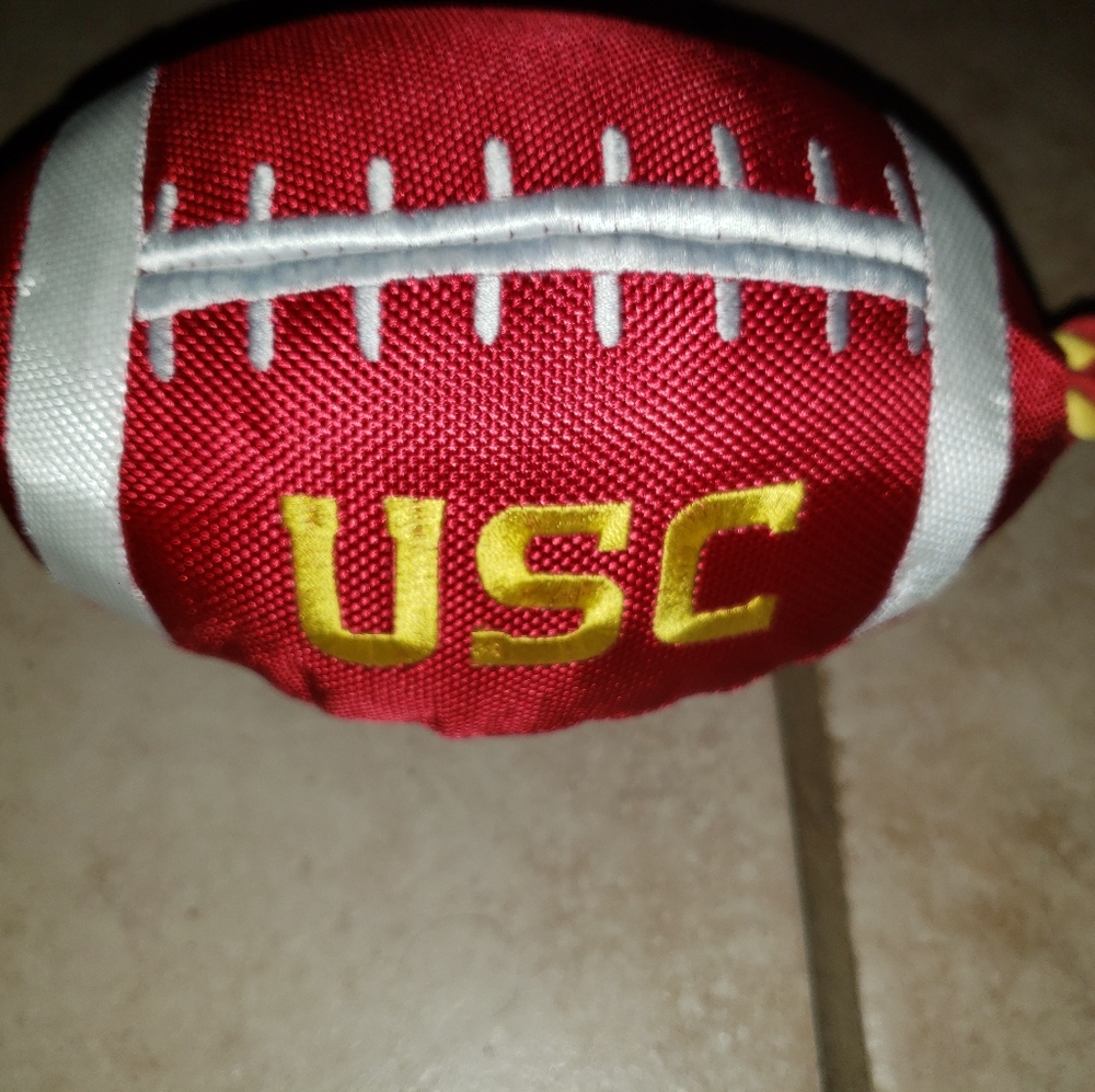 Collegiate USC Nylon Football dog toy - Picture 2 of 2